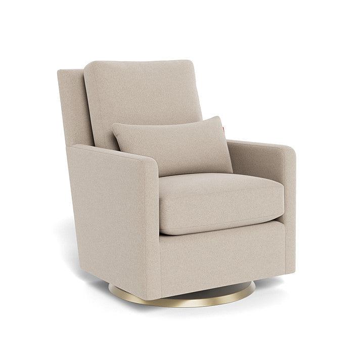 Monte Design - Como Glider - Gold Swivel Base-Chairs-Oatmeal Wool-Posh Baby