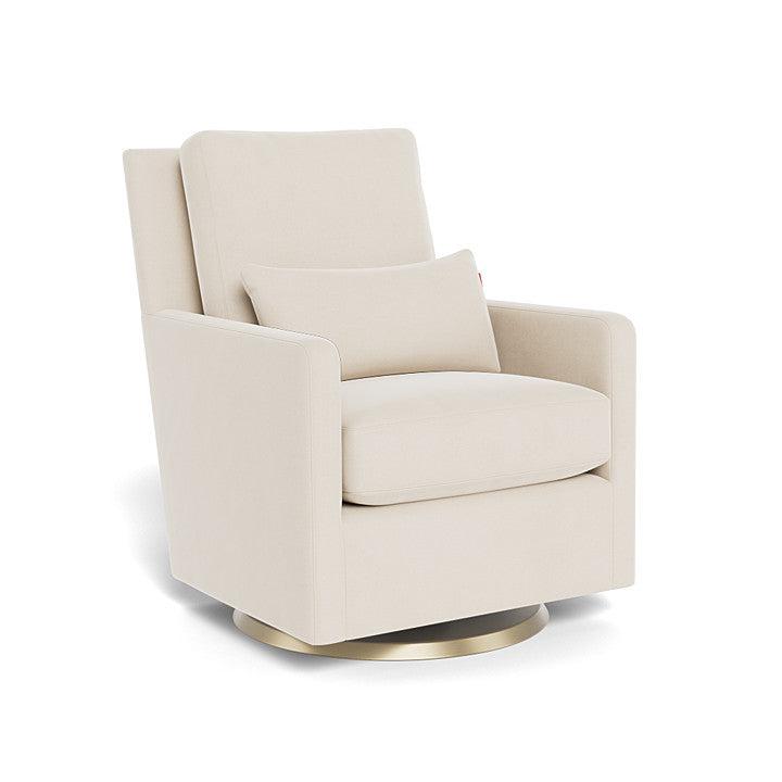 Monte Design - Como Glider - Matte Gold Swivel Base-Chairs-Dune Heathered-Posh Baby