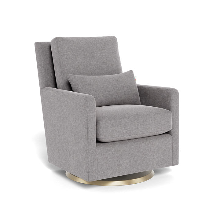 Monte Design - Como Glider - Matte Gold Swivel Base-Chairs-Dune Heathered-Posh Baby
