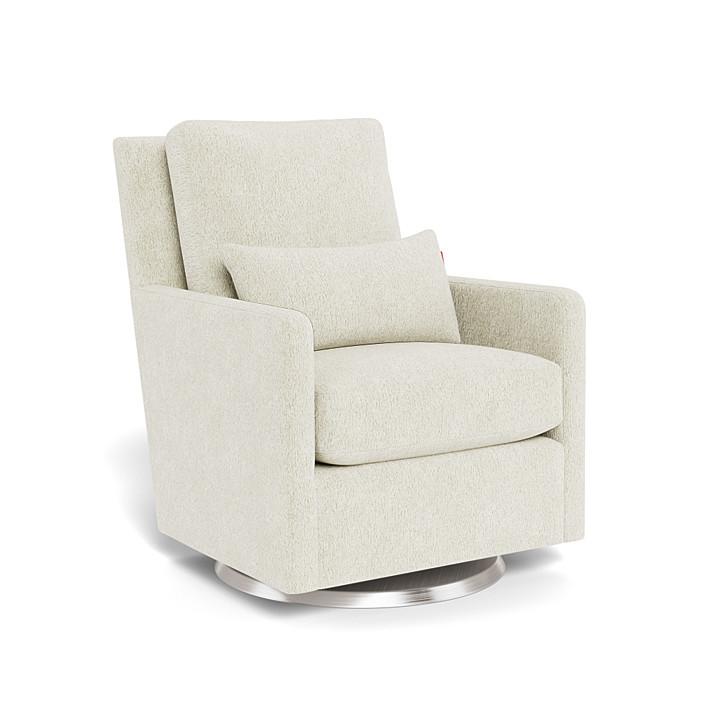 Monte Design - Como Glider - Special Edition Faux Sheepskin-Chairs-Stainless Steel Swivel-Posh Baby