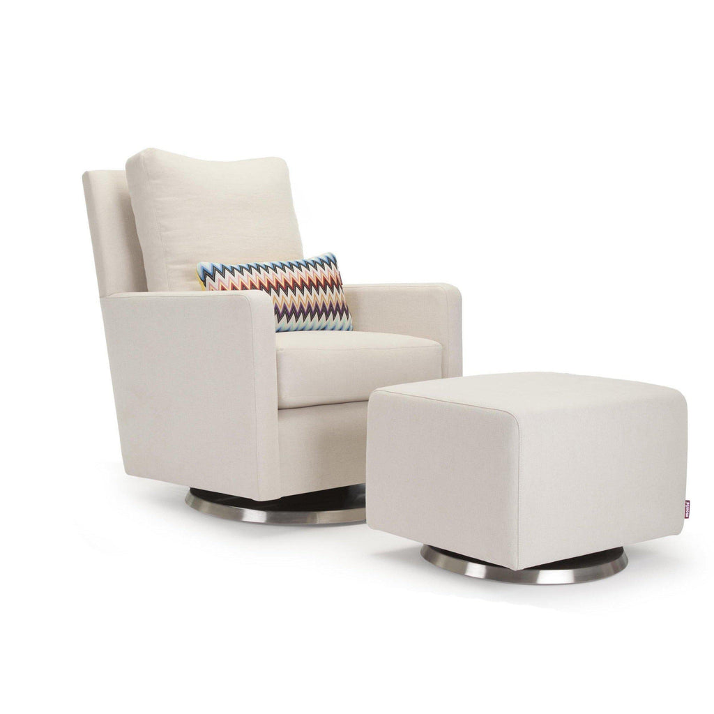 Monte Design - Como Glider - Stainless Steel Swivel Base-Chairs-Pebble Grey-Posh Baby