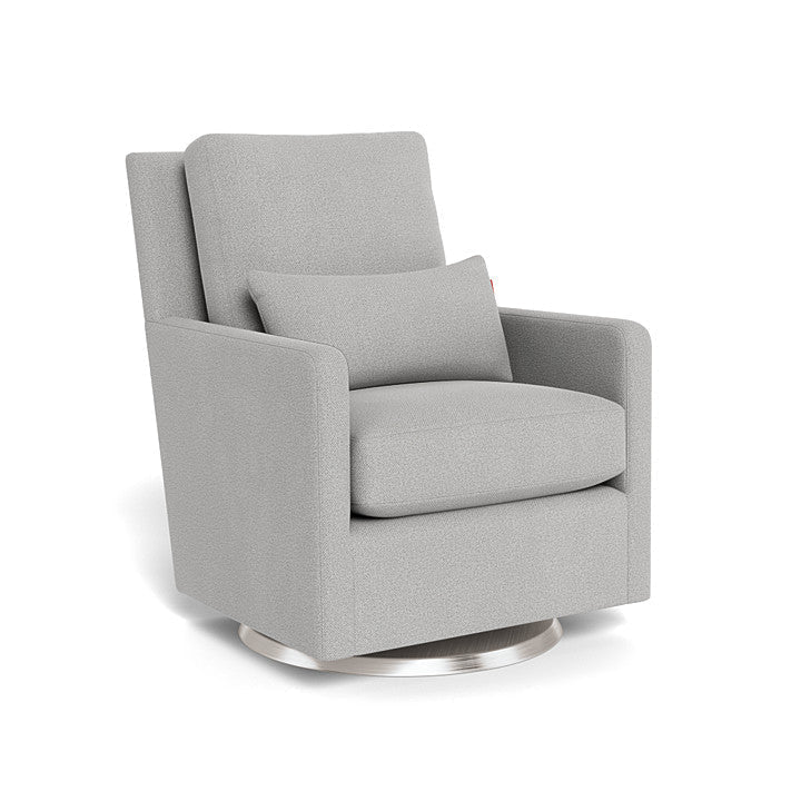 Monte Design - Como Glider - Stainless Steel Swivel Base-Chairs-Cloud Grey-Posh Baby