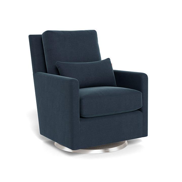 Monte Design - Como Glider - Stainless Steel Swivel Base-Chairs-Midnight Blue-Posh Baby
