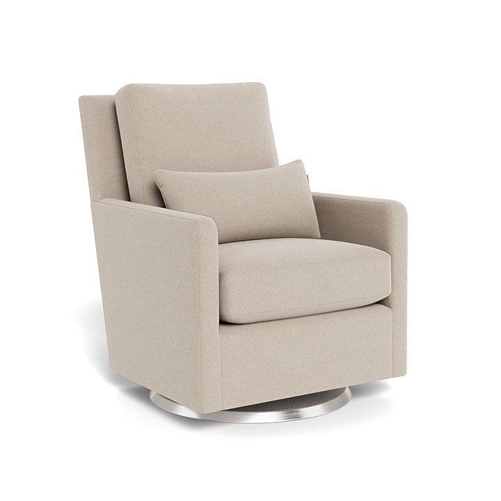 Monte Design - Como Glider - Stainless Steel Swivel Base-Chairs-Oatmeal Wool-Posh Baby
