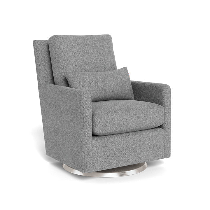 Monte Design - Como Glider - Stainless Steel Swivel Base-Chairs-Pepper Grey-Posh Baby