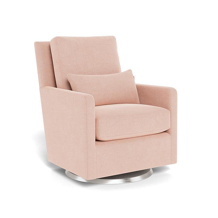 Monte Design - Como Glider - Stainless Steel Swivel Base-Chairs-Petal Pink-Posh Baby