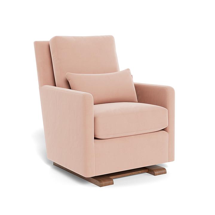 Monte Design - Como Glider - Walnut Base-Chairs-Blush Velvet-Posh Baby