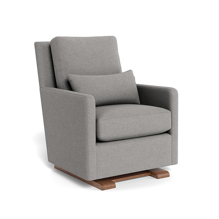Monte Design - Como Glider - Walnut Base-Chairs-Light Grey Wool-Posh Baby