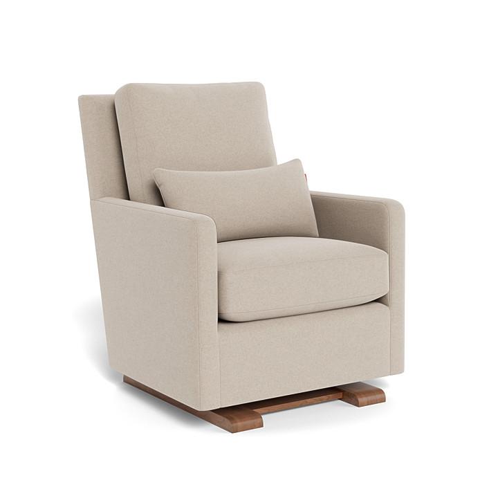 Monte Design - Como Glider - Walnut Base-Chairs-Oatmeal Wool-Posh Baby