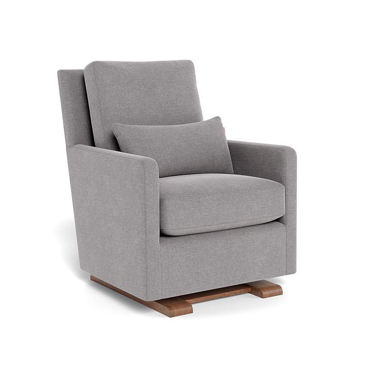 Monte Design - Como Glider - Walnut Base-Chairs-Pebble Grey-Posh Baby