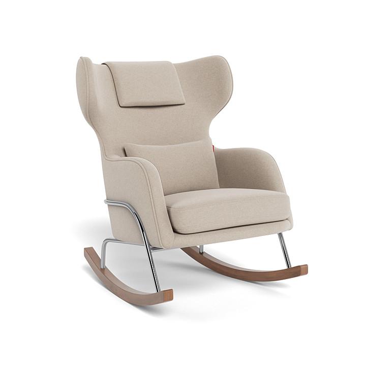 Monte Design - Grand Jackson Rocker - Chrome Frame-Chairs-Oatmeal Wool-Posh Baby