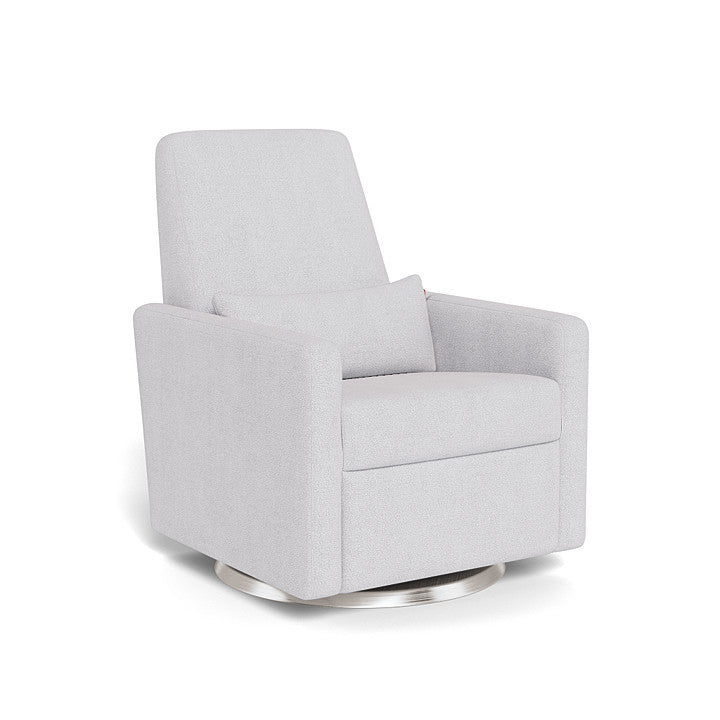 Monte Design - Grano Glider Recliner - Brushed Silver Swivel Base-Chairs-Dune Heathered-Posh Baby