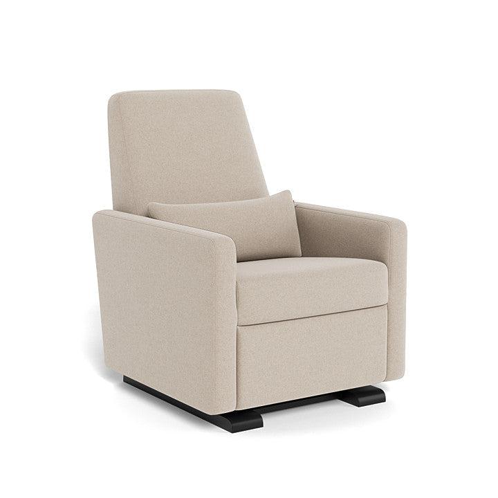 Monte Design - Grano Glider Recliner - Espresso Base-Chairs-No Motorized Recline-Oatmeal Wool-Posh Baby