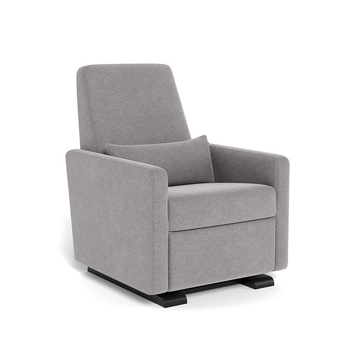 Monte Design - Grano Glider Recliner - Espresso Base-Chairs-No Motorized Recline-Pebble Grey-Posh Baby
