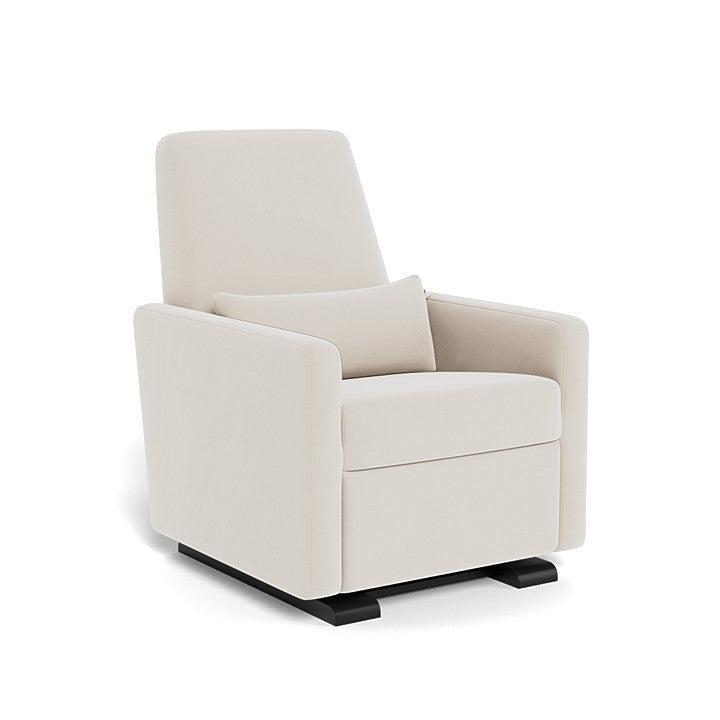 Monte Design - Grano Glider Recliner - Espresso Base-Chairs-No Motorized Recline-Stone Velvet-Posh Baby