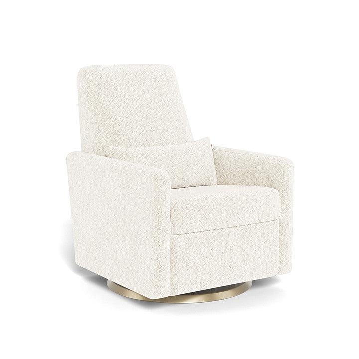 Monte Design - Grano Glider Recliner - Matte Gold Swivel Base-Chairs-Dune Heathered-Posh Baby