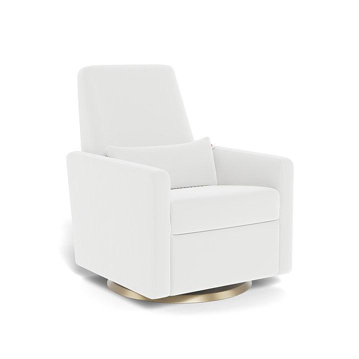 Monte Design - Grano Glider Recliner - Matte Gold Swivel Base-Chairs-Dune Heathered-Posh Baby