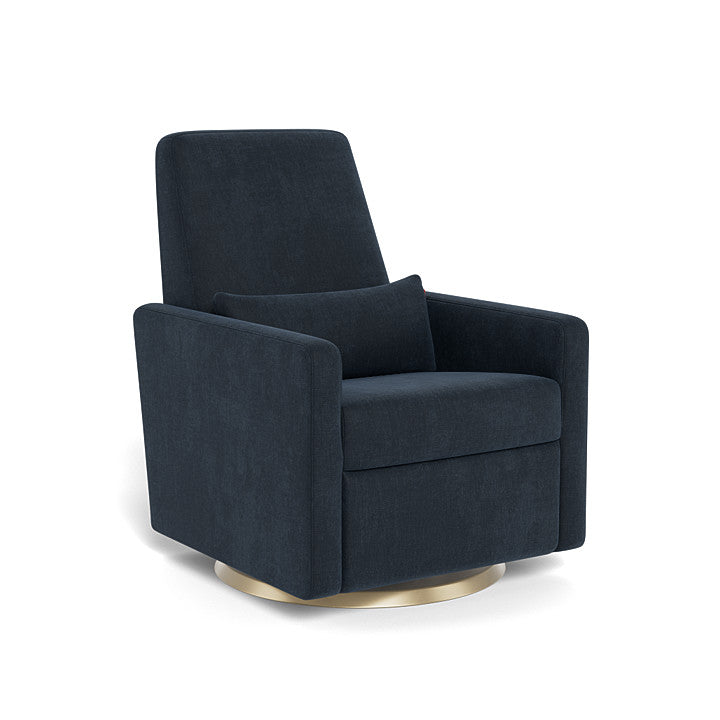Monte Design - Grano Glider Recliner - Matte Gold Swivel Base-Chairs-Dune Heathered-Posh Baby