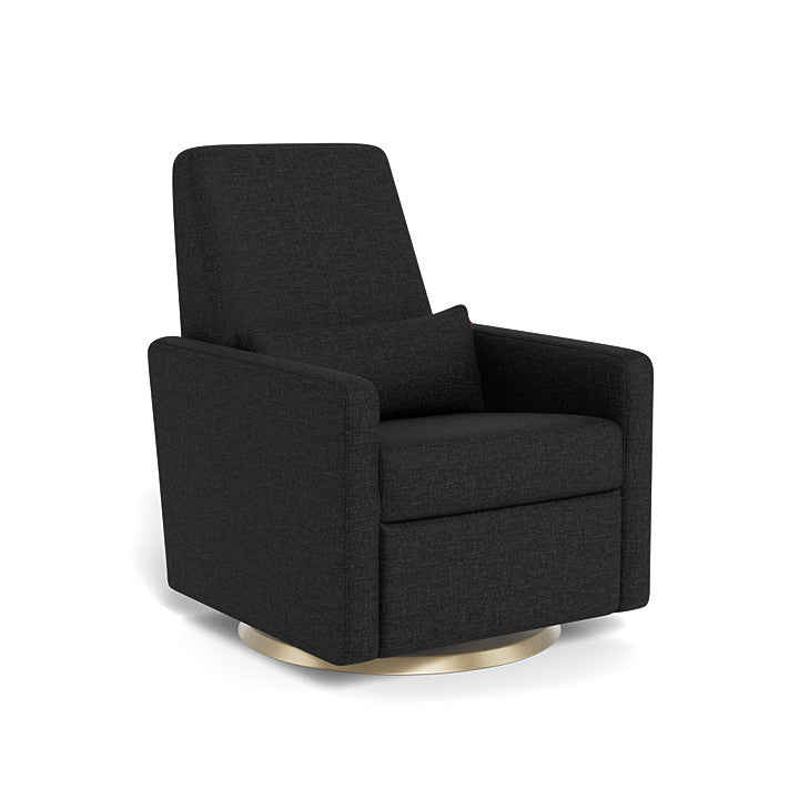 Monte Design - Grano Glider Recliner - Matte Gold Swivel Base-Chairs-Dune Heathered-Posh Baby