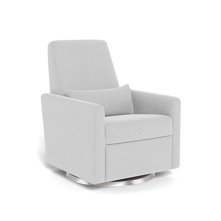 Monte Design - Grano Glider Recliner - Stainless Steel Swivel Base-Chairs-No Motorized Recline-Ash-Posh Baby