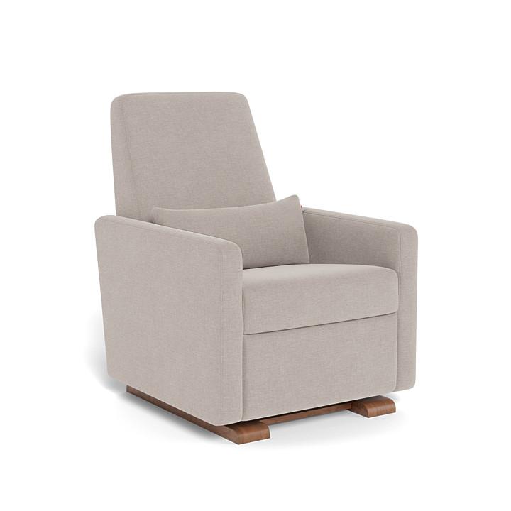 Monte Design - Grano Glider Recliner - Walnut Base-Chairs-Dune Heathered-Posh Baby