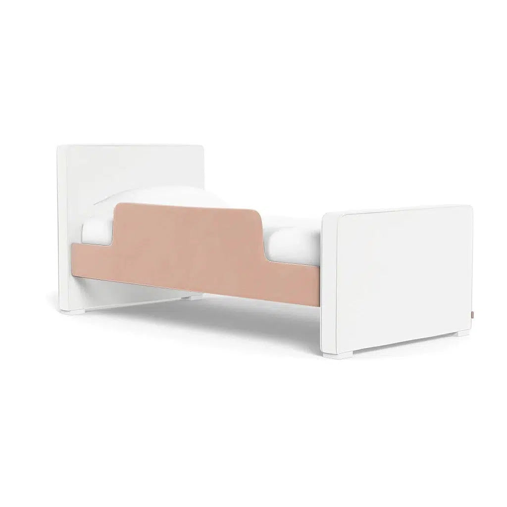 Monte Design - Handcrafted Dorma Bed Upholstered Toddler Rails (Choose Color)-Twin + Full Bed Rail-One Rail-Blush Velvet-Posh Baby