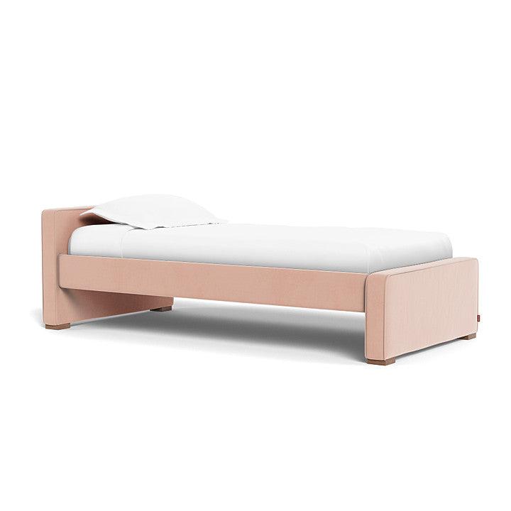 Monte Design - Handcrafted Dorma Twin Bed - Blush Velvet-Twin Beds-High Head/Footboard-No Trundle Needed-No Mattress Needed-Posh Baby