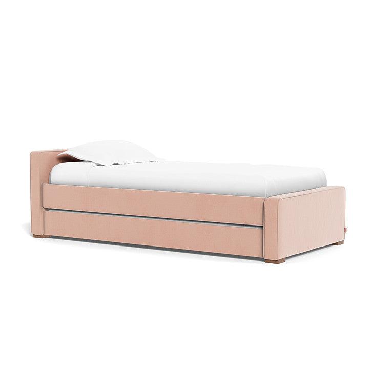 Monte Design - Handcrafted Dorma Twin Bed - Blush Velvet-Twin Beds-High Head/Footboard-No Trundle Needed-No Mattress Needed-Posh Baby