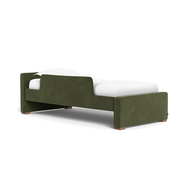 Monte Design - Handcrafted Dorma Twin Bed - Moss Velvet-Big Kid Beds-High Head/Footboard-No Trundle Needed-No Mattress Needed-Posh Baby