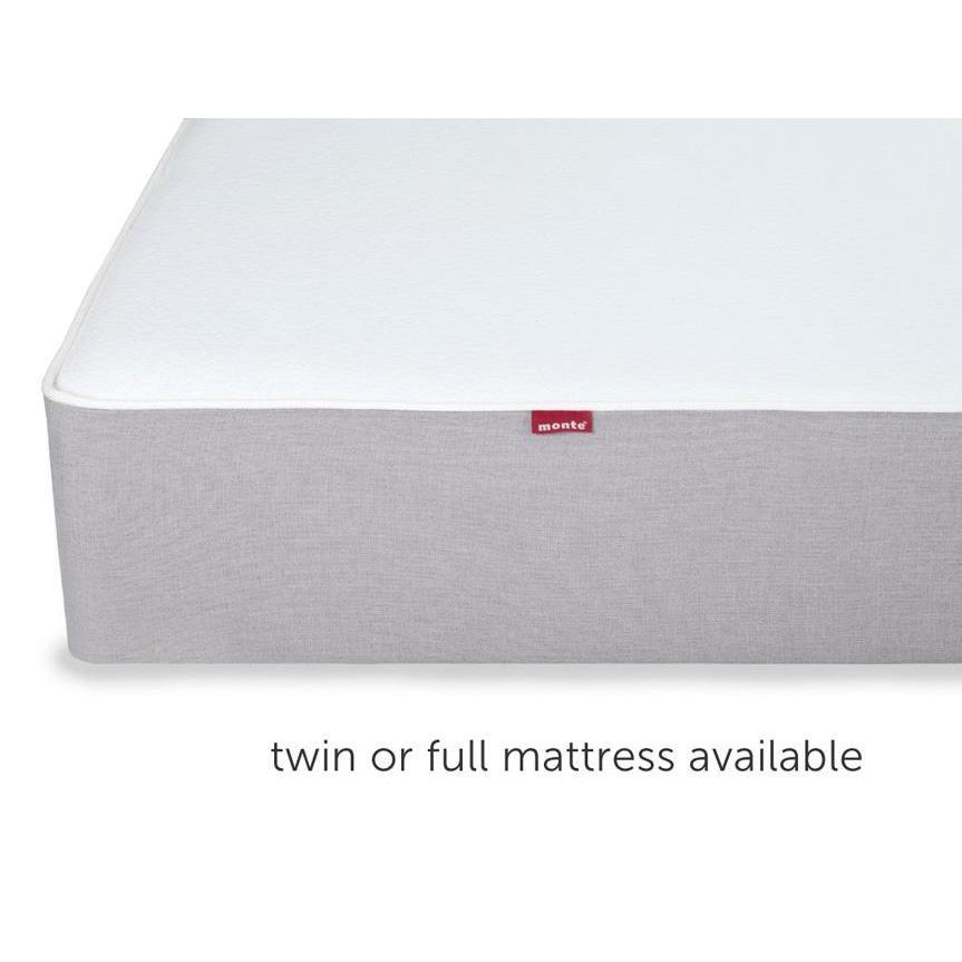 Monte Design - Handcrafted Dorma Twin Bed - Moss Velvet-Twin Beds-High Head/Footboard-No Trundle Needed-No Mattress Needed-Posh Baby