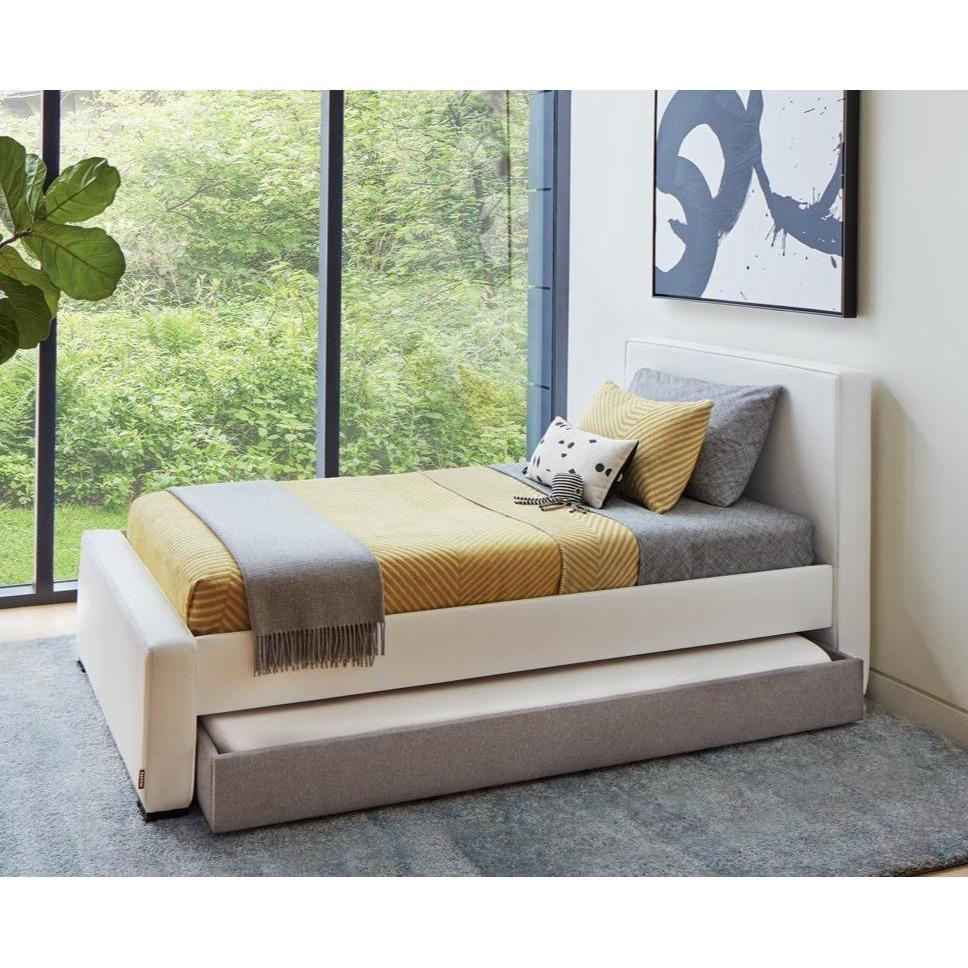 Monte Design - Handcrafted Dorma Twin Bed - Moss Velvet-Twin Beds-High Head/Footboard-No Trundle Needed-No Mattress Needed-Posh Baby