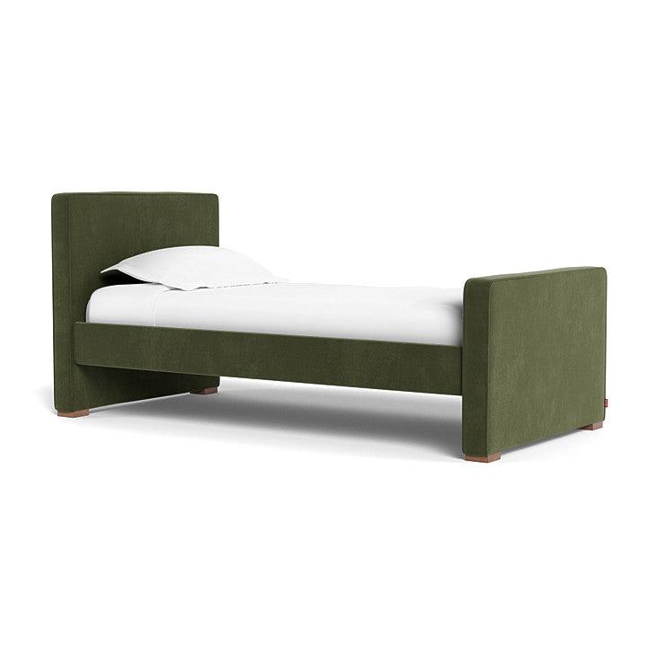 Monte Design - Handcrafted Dorma Twin Bed - Moss Velvet-Twin Beds-High Head/Footboard-No Trundle Needed-No Mattress Needed-Posh Baby