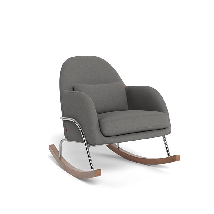 Monte Design - Jackie Rocker - Chrome Base-Chairs-Pebble Grey-Posh Baby