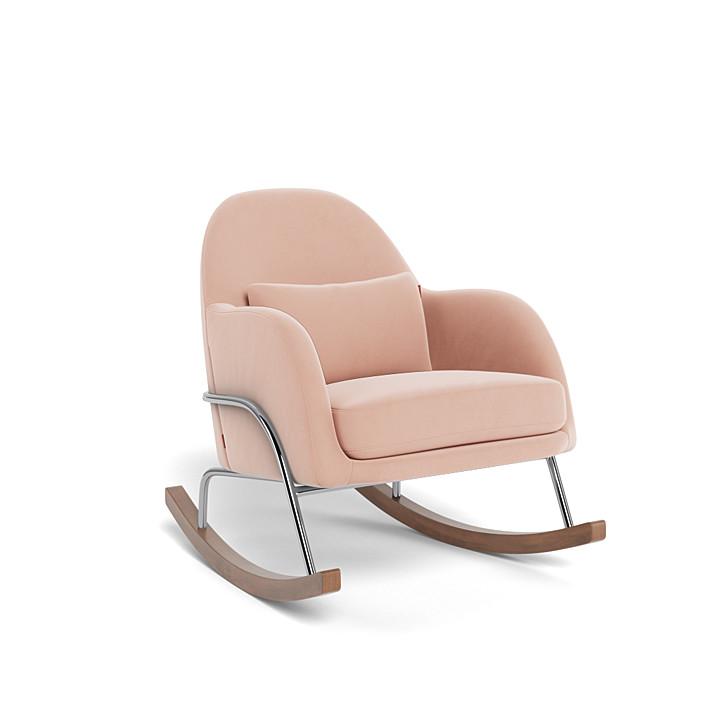 Monte Design - Jackie Rocker - Chrome Base-Chairs-Blush Velvet-Posh Baby