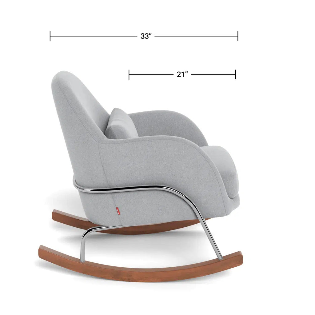 Monte Design - Jackie Rocker - Rose Gold Copper Base-Chairs-Pebble Grey-Posh Baby