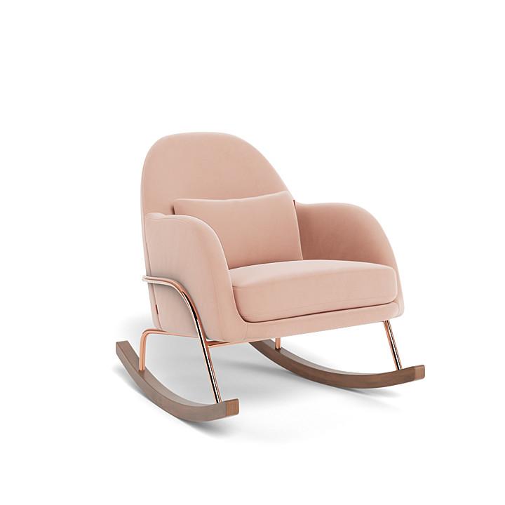 Monte Design - Jackie Rocker - Rose Gold Copper Base-Chairs-Blush Velvet-Posh Baby