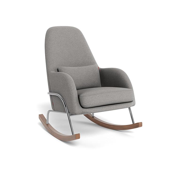 Monte Design - Jackson Rocker - Chrome Base-Chairs-Light Grey Wool-Posh Baby