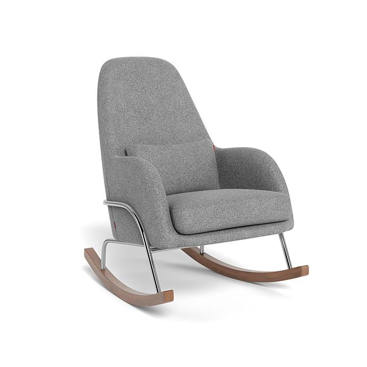 Monte Design - Jackson Rocker - Chrome Base-Chairs-Pebble Grey-Posh Baby