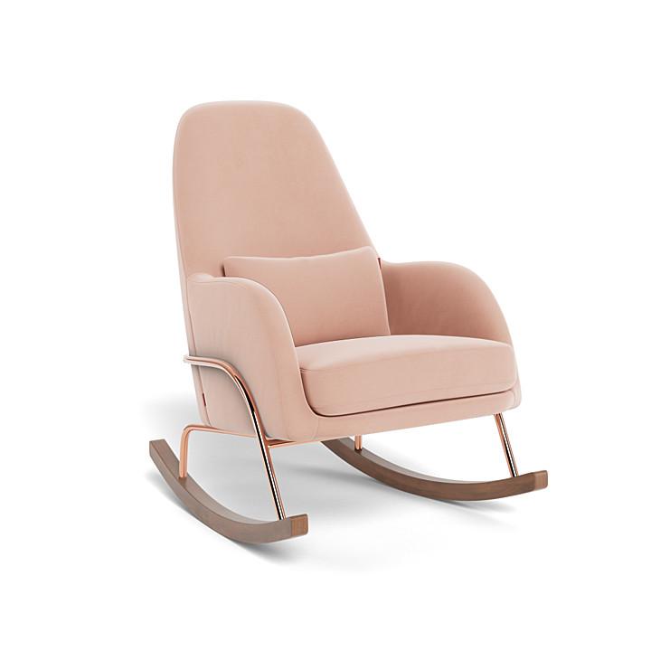 Monte Design - Jackson Rocker - Rose Gold Copper Base-Chairs-Blush Velvet-Posh Baby
