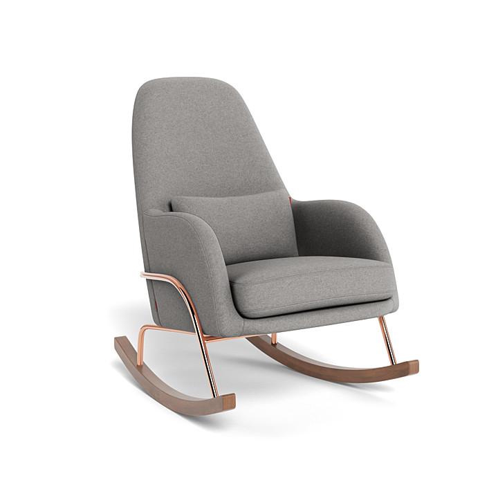 Monte Design - Jackson Rocker - Rose Gold Copper Base-Chairs-Light Grey Wool-Posh Baby