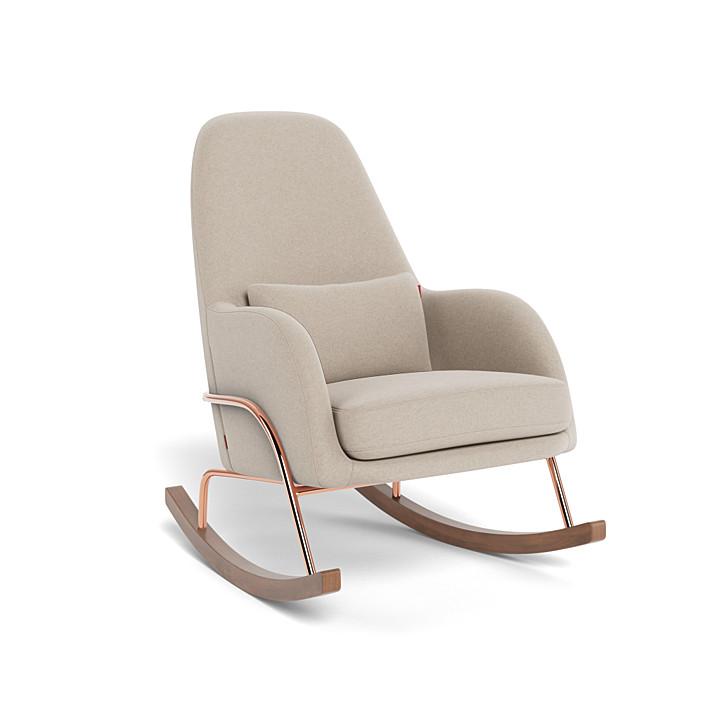 Monte Design - Jackson Rocker - Rose Gold Copper Base-Chairs-Oatmeal Wool-Posh Baby