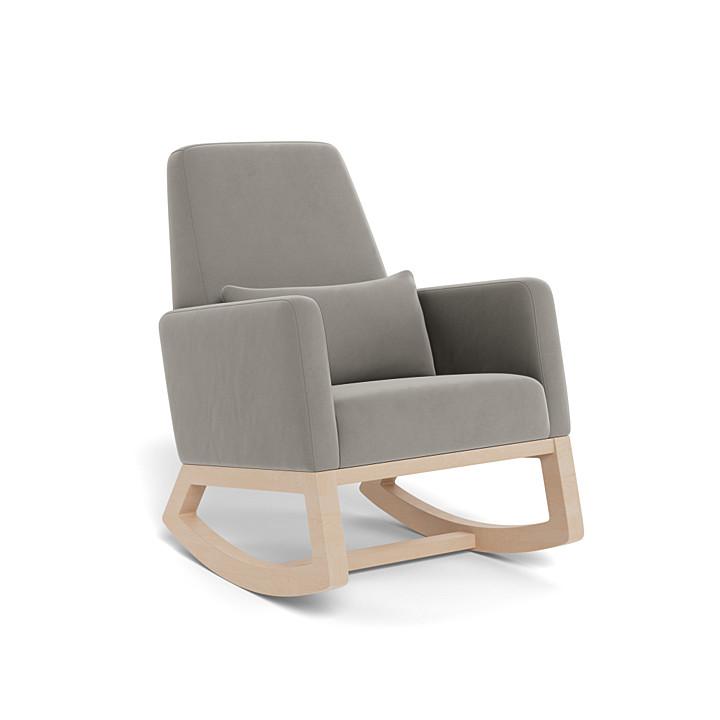 Monte Design - Joya Rocker - Clear Maple Base-Chairs-Mineral Grey Velvet-Posh Baby