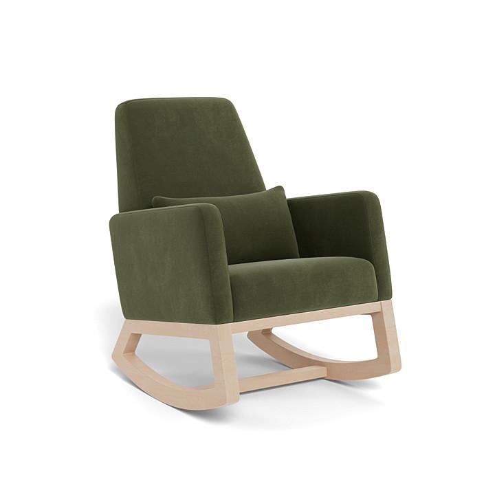 Monte Design - Joya Rocker - Clear Maple Base-Chairs-Moss Green Velvet-Posh Baby