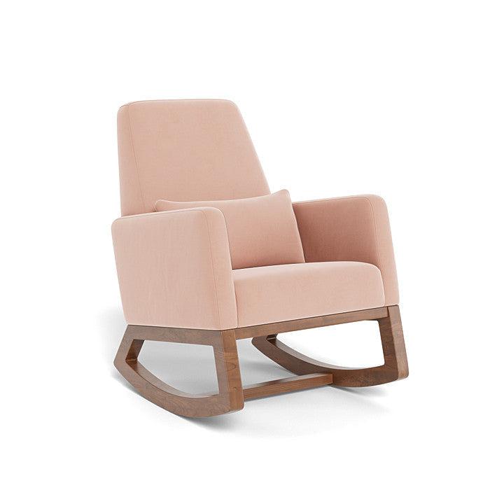 Monte Design - Joya Rocker - Walnut Base-Chairs-Blush Velvet-Posh Baby