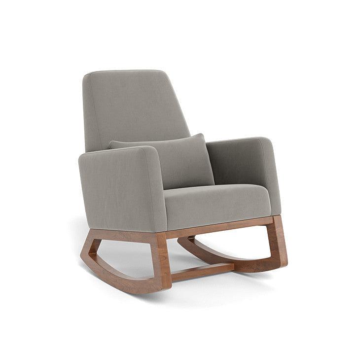 Monte Design - Joya Rocker - Walnut Base-Chairs-Mineral Grey Velvet-Posh Baby