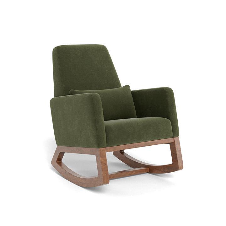 Monte Design - Joya Rocker - Walnut Base-Chairs-Moss Green Velvet-Posh Baby