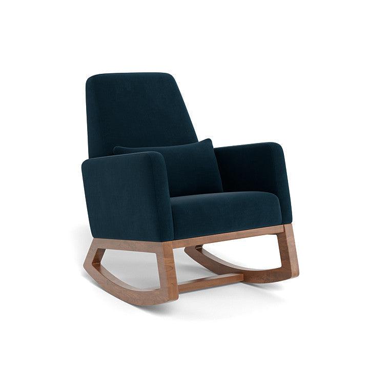 Monte Design - Joya Rocker - Walnut Base-Chairs-Navy Velvet-Posh Baby