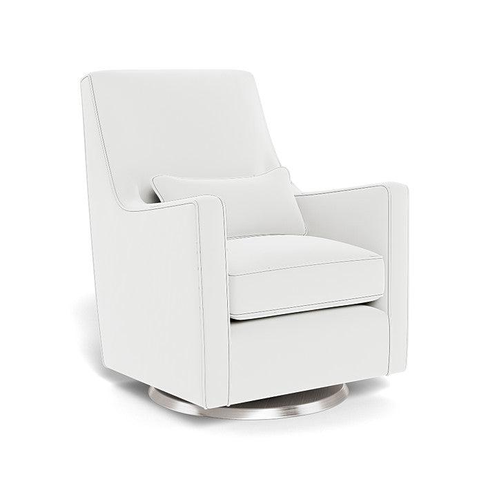 Monte Design - Luca Glider - Brushed Silver Swivel Base-Chairs-Dune Heathered-Posh Baby