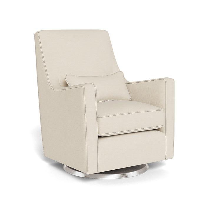 Monte Design - Luca Glider - Brushed Silver Swivel Base-Chairs-Dune Heathered-Posh Baby