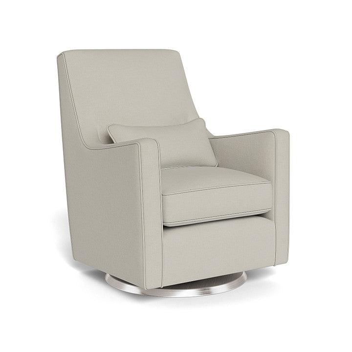 Monte Design - Luca Glider - Brushed Silver Swivel Base-Chairs-Dune Heathered-Posh Baby